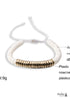 Boho Bracelet, White Blue Colorful Shell Gold
